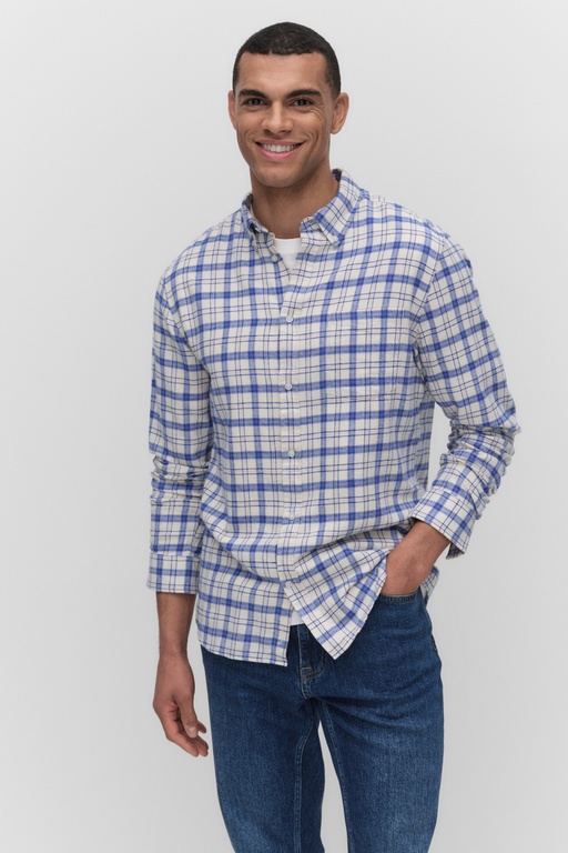 Nolan check shirt BLUE CHECK